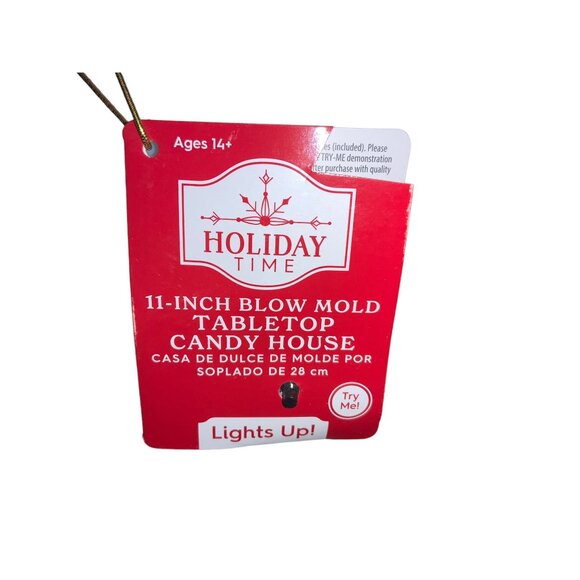 Holiday Time Lighted Gingerbread House  Table Top Blow Mold Christmas Decor - Picture 10 of 12